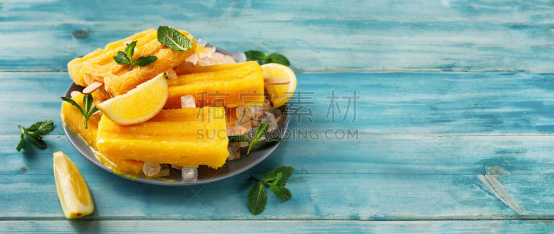 素食,芒果冰糕,青绿色背景,寒冷,清新,食品,果汁冰糕,奥地利,橙色