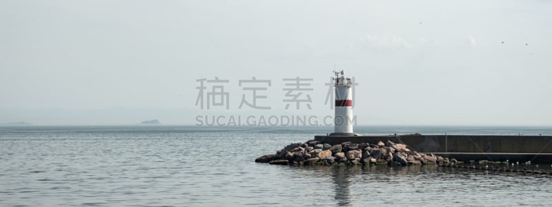 灯塔楼,一只动物,破浪堤,土耳其,云景,现代,户外,建筑,晴朗,安防系统