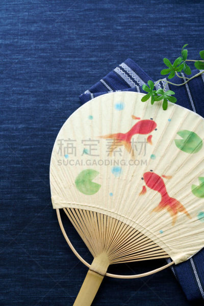 夏天,日本,图像,扇子,便装和服,传统,盂兰盆节,和服,热,清新