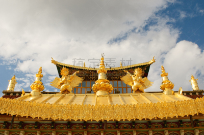 修道院,香格里拉,喇麻庙,香格里拉县,云南省,纪念碑,天空,灵性,艺术,水平画幅