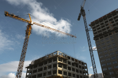 建筑工地,起重机,建筑外部,商务,房屋建设,电缆绞车,建筑业,钢铁,设备用品,商业金融和工业