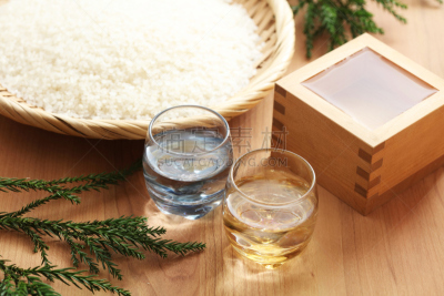 日本青酒,日本,枡,清酒杯,水平画幅,新年,格子,含酒精饮料,饮料,新年前夕
