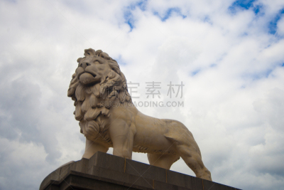 狮子,纪念碑,城市生活,云,英国,英格兰,著名景点,动物,户外,天空