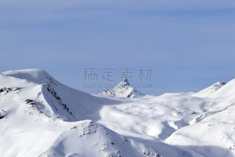 高处,山脉,冬天,滑雪坡,雪,高原,日光,山脊,运动,山口