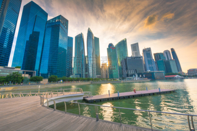 新加坡市,都市风景,城市生活,全景,滨海湾公园,滨海湾金沙酒店,新加坡河,滨海湾 ,水平画幅,新加坡