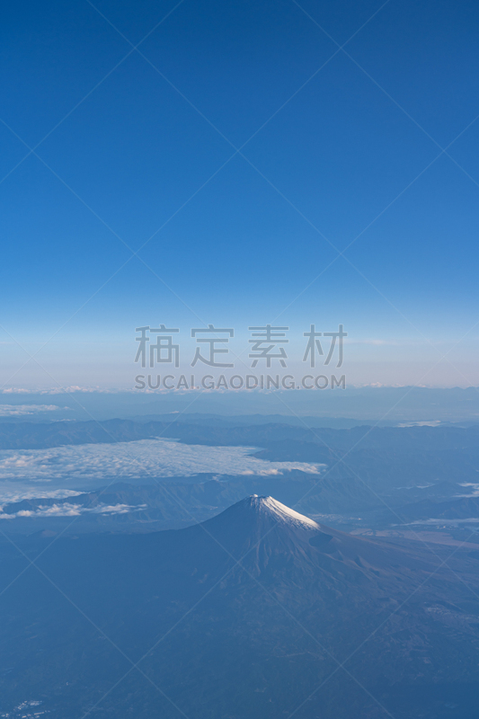 富士山,特写,天空,都市风景,蓝色,bird's eye,箱根园,御殿场市,富士宫,云