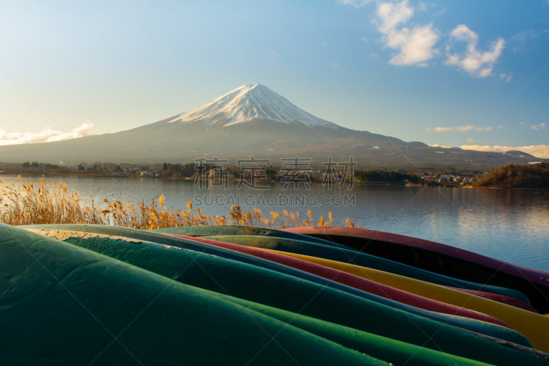 富士山,自然,雪,著名景点,湖,河流,枫树,户外,天空,富士河口湖