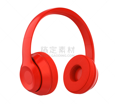 红色,耳机,分离着色,耳麦,蓝牙,水平画幅,绘画插图,聚会的音乐主持人,计算机制图,计算机图形学