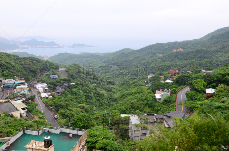 乡村,早晨,九份,旅游目的地,水平画幅,山,黄昏,悲哀,著名景点,居住区