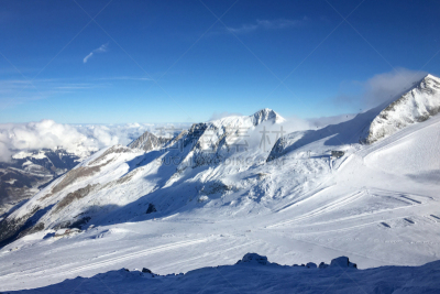 奥地利,风景,全景,hintertux glacier,滑雪雪橇,寒冷,运动,雪,滑雪板,蒂罗尔州