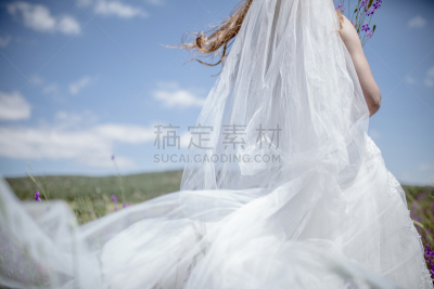 婚纱,白色,胶卷,情感系列,美,风,水平画幅,户外,自由,花束