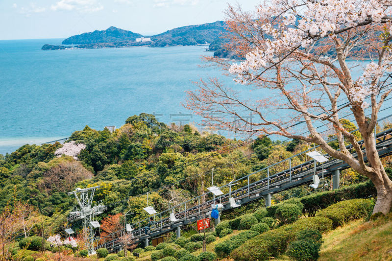 春天,京都府,日本,自然,风景,天桥立,公园,椅子,著名景点,水湾