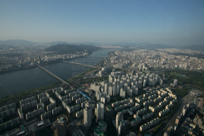 首尔,都市风景,韩国,江南区,汉江,汉城省,水,水平画幅,高视角,山
