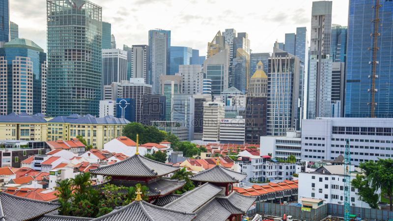 都市风景,新加坡市,城市天际线,市区,新加坡摩天观景轮,金沙酒店空中花园,新加坡河,滨海湾金沙酒店,4k分辨率,游艇码头