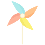 儿童节风车可爱动态贴纸