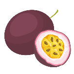 食品生鲜水果插画装饰类百香果手绘风动态贴纸