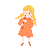 教育培训女孩卡通小人物插画手绘扁平风动态贴纸
