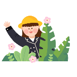 教育培训女孩卡通小人物插画手绘扁平风动态贴纸