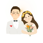 婚庆服务结婚爱心新人合照可爱手绘风动态贴纸