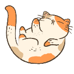 宠物猫咪睡觉可爱手绘风动态贴纸