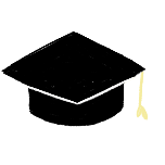 教育培训学士帽服饰配件手绘扁平风动态贴纸