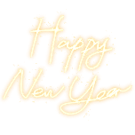 圣诞节happy new year霓虹灯文字动态贴纸