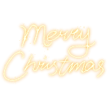 圣诞节merry christmas霓虹灯文字动态贴纸