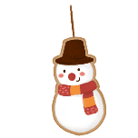 圣诞节雪人挂件手绘扁平动态贴纸