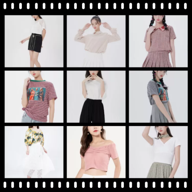 鞋服/女装拼图款/微淘/轮播主图预览效果