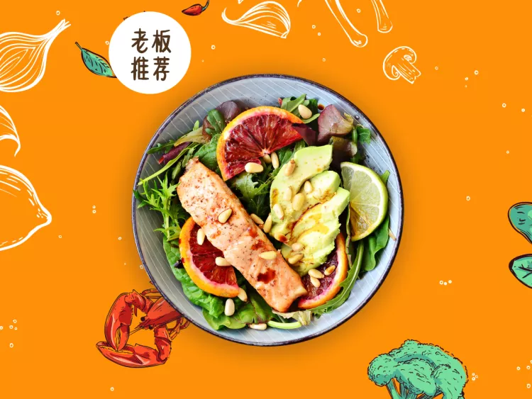 餐饮促销简约手绘美团主图预览效果