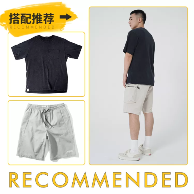 鞋服男装T恤清新套系轮播主图预览效果