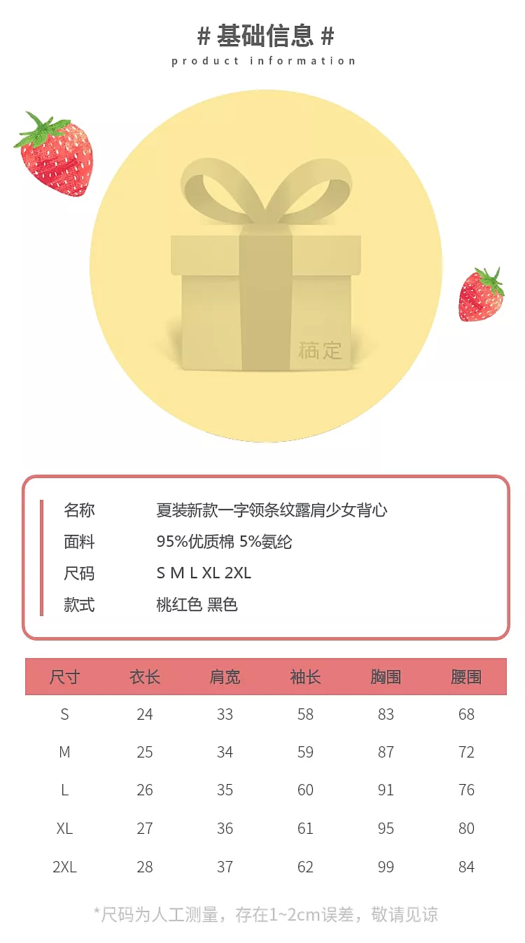 详情页商品信息服饰尺码表模块