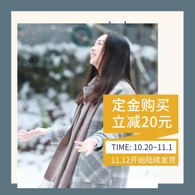 双十一预售定金女装秋上新微淘主图预览效果