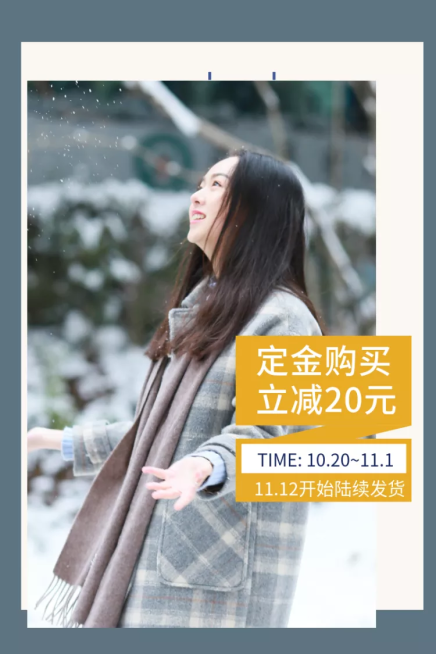 双十一预售定金女装秋上新微淘主图预览效果
