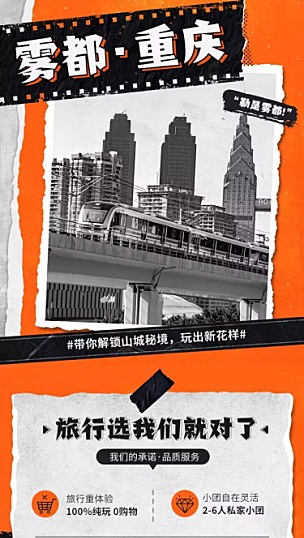 旅游出行宣传推广文艺海报