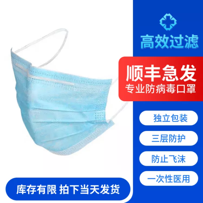 防疫抗疫情医疗用品口罩直通车主图预览效果