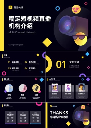 抖音直播短视频机构介绍ppt