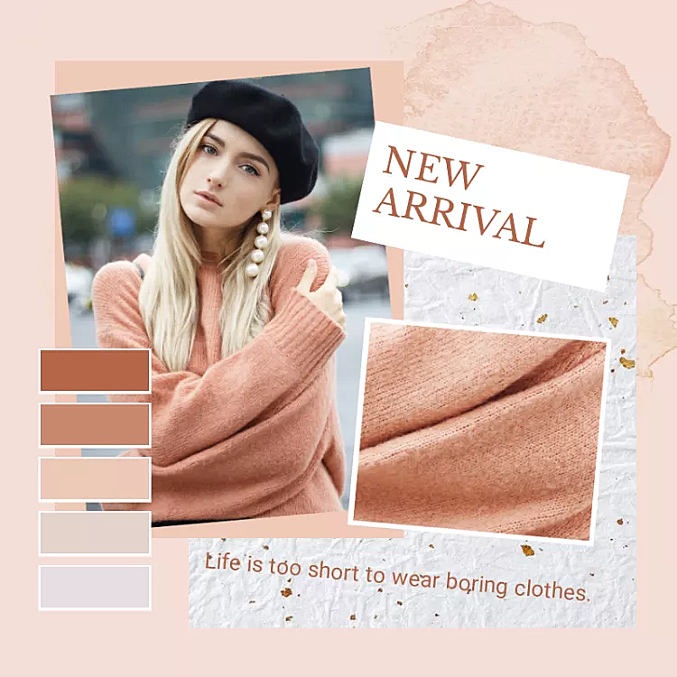 跨境电商简约女装上新主图