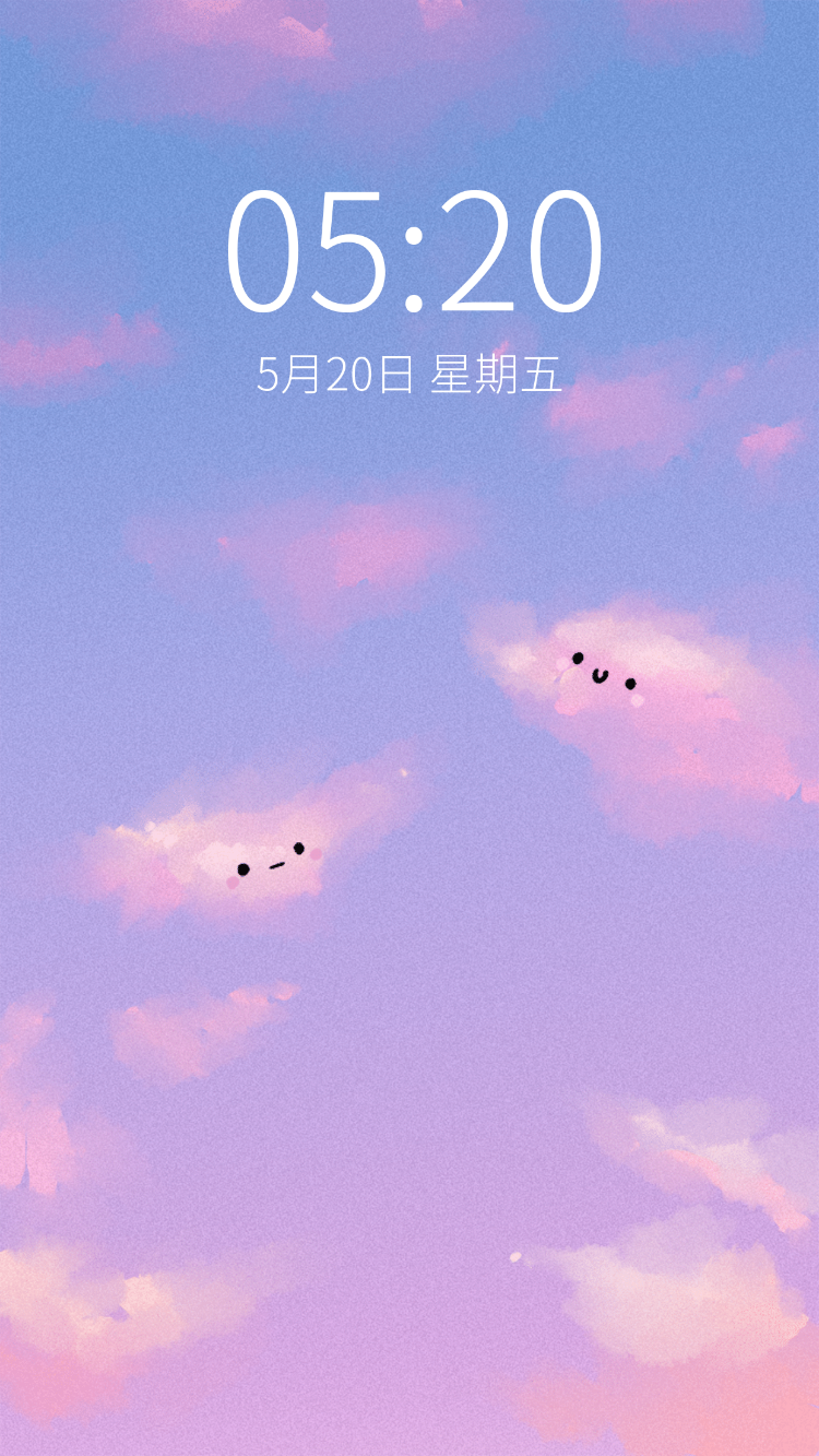 日系清新可爱天空可爱手绘手机壁纸预览效果