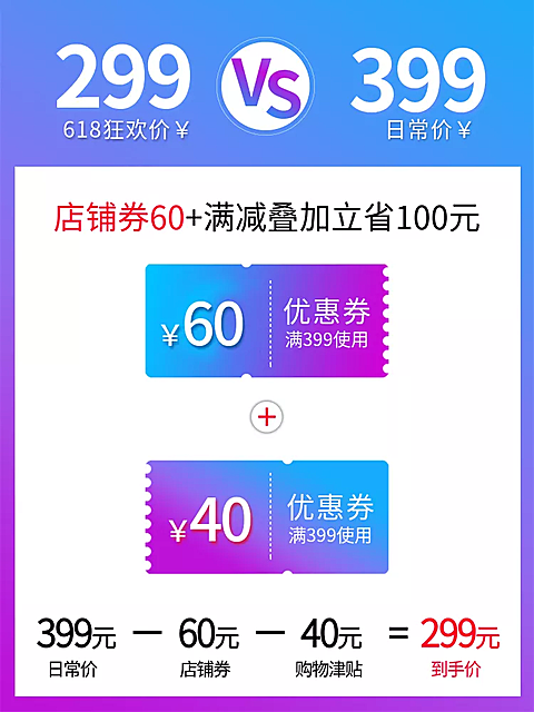 618/简约/通用优惠券/折扣价/活动主图