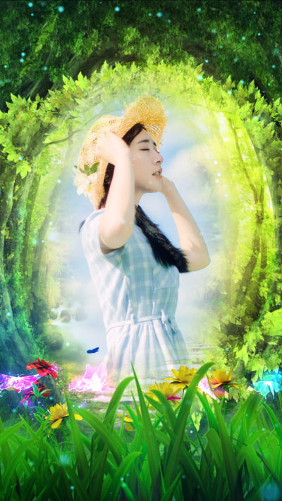 森林梦幻精灵融图